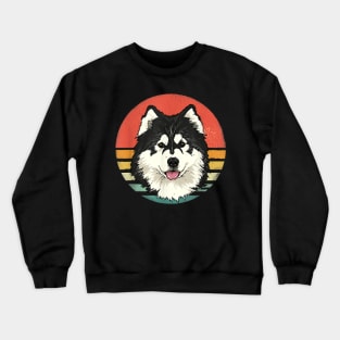 Retro Vintage Siberian Husky Dog Gifts Crewneck Sweatshirt